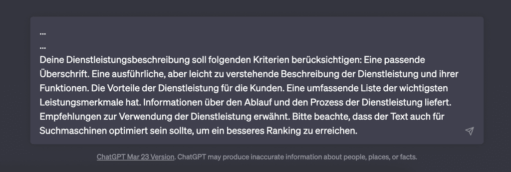 ChatGPT Prompts: Präzises Briefing